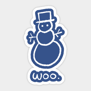 Minimalist Holidays - Woo. Sticker